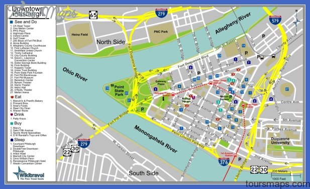 pittsburgh map downtown Pittsburgh Metro Map