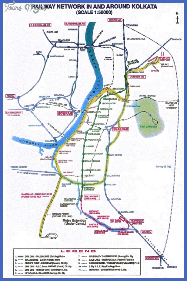 Kolkata Metro Map - ToursMaps.com