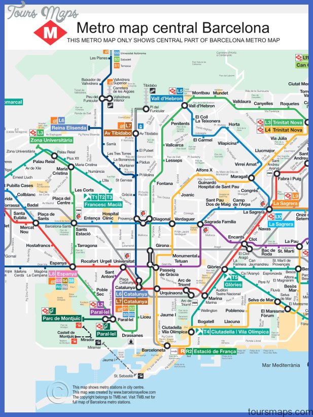 Barcelona Subway Map ToursMaps