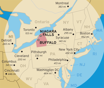 radius map Buffalo Map