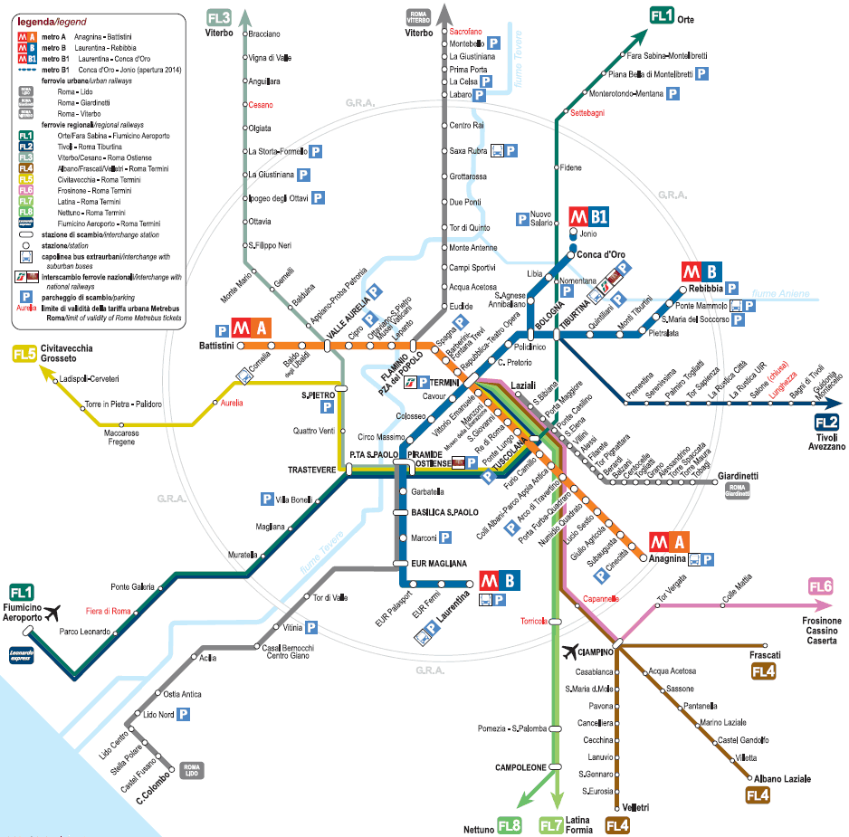 rome subway map  0 Rome Subway Map