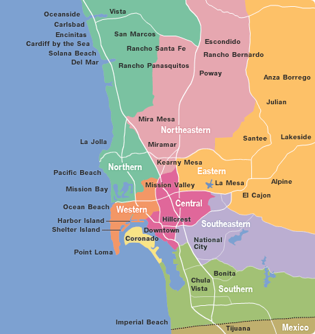 san diego county tourist map San Diego Map Tourist Attractions