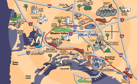 San Diego Map Tourist Attractions - ToursMaps.com