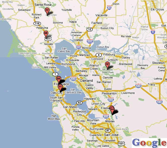 san franciscooakland map  1 San Francisco Oakland Map