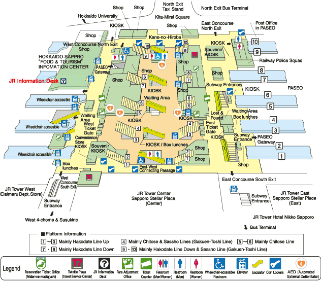 sapporo map Sapporo Metro Map