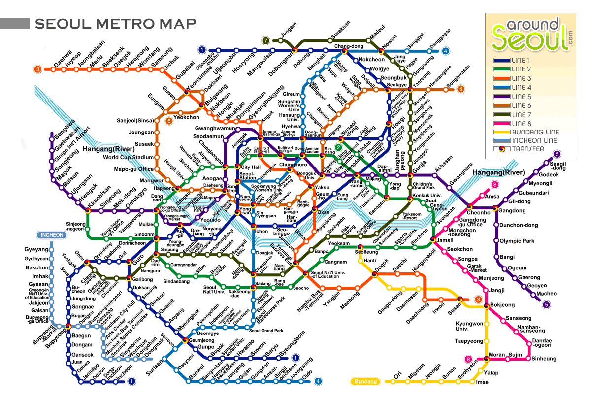 seoul subway map Malaysia Subway Map