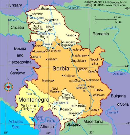 serbia map  1 Serbia Map