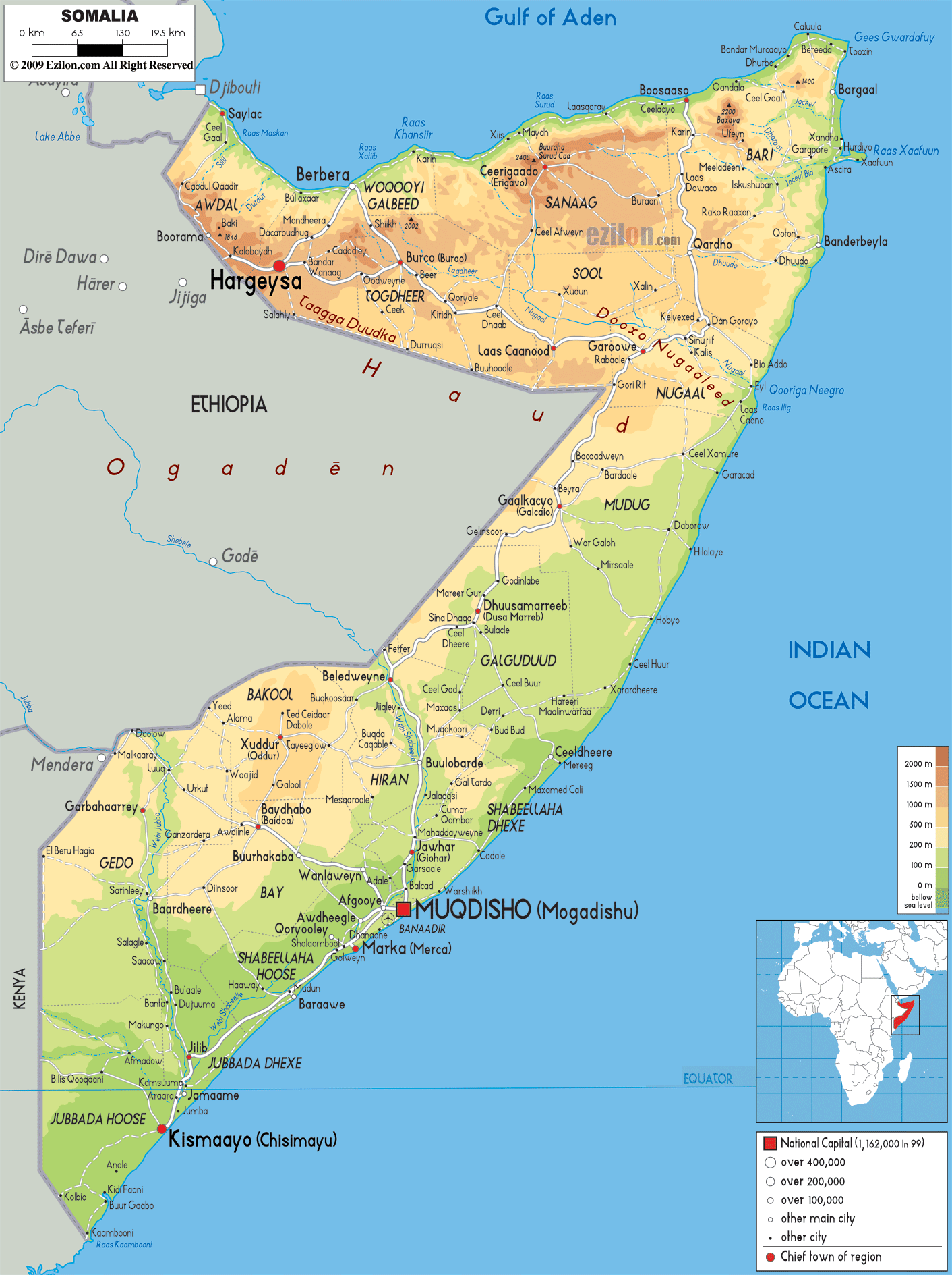 somalia physical map Somalia Map