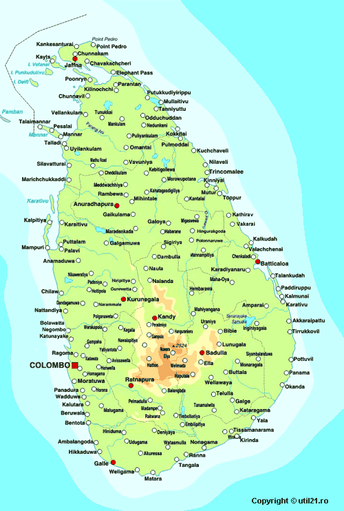 sri lanka m Sri Lanka Map