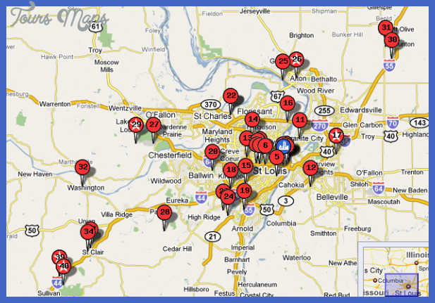 St. Louis Map Tourist Attractions - 0