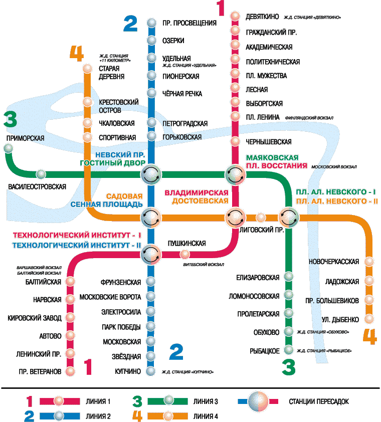 st petersburg subway map St. Petersburg Subway Map