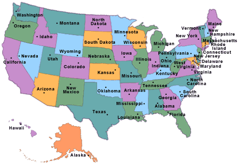 states imgmap United States Map