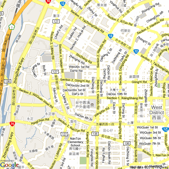 taichung map tourist attractions  0 Taichung Map Tourist Attractions