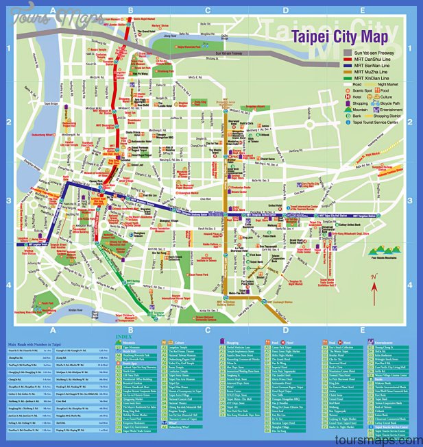 taipei tourist map 3 1 Taiwan Map Tourist Attractions