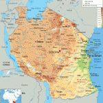 tanzania physical map 150x150 Tanzania Map