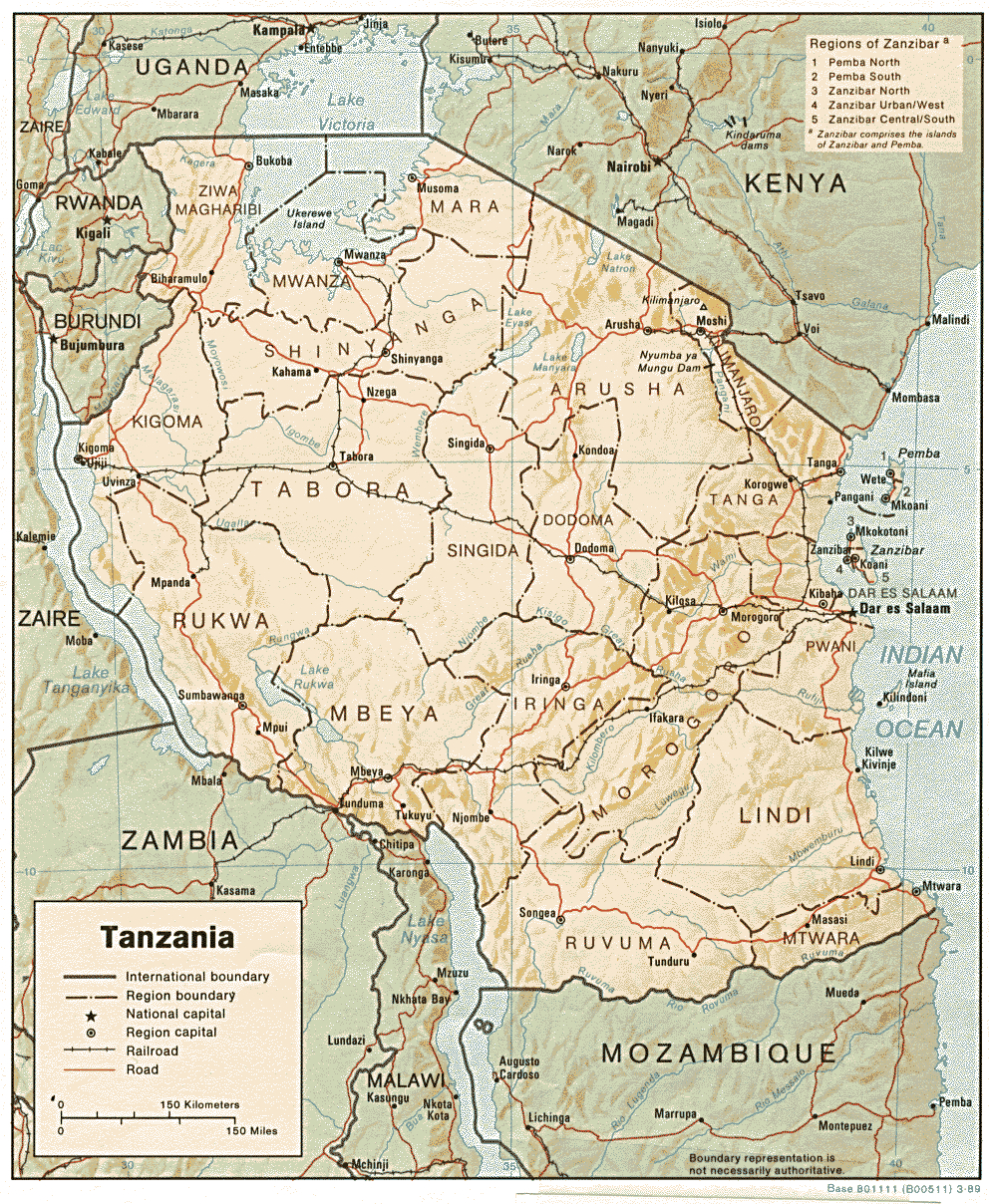 tanzania Tanzania Map