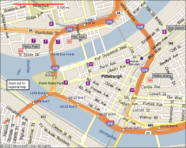 threerivers Pittsburgh Map