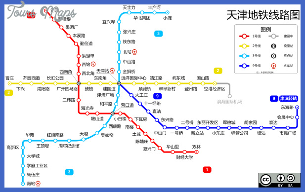 tianjin subway map 2 Tianjin Subway Map
