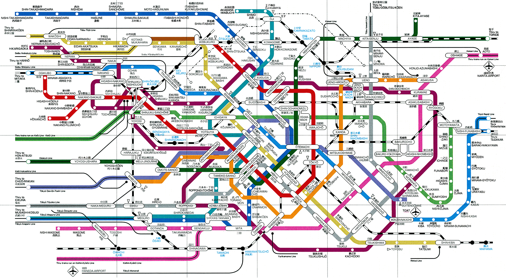 tokyo subway map  0 Tokyo Subway Map