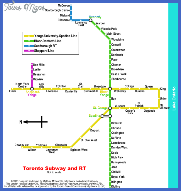 toronto subway map Toronto Subway Map