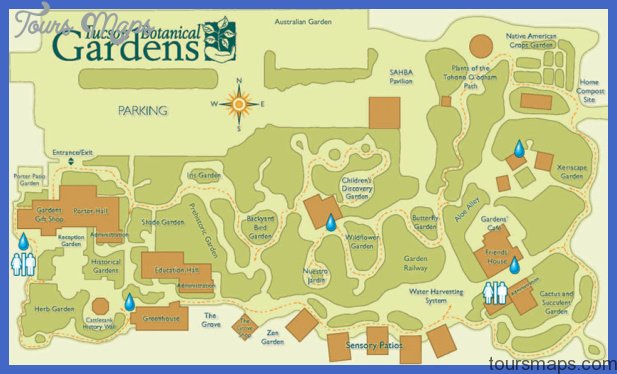 tucson botanical gardens map Tucson Metro Map