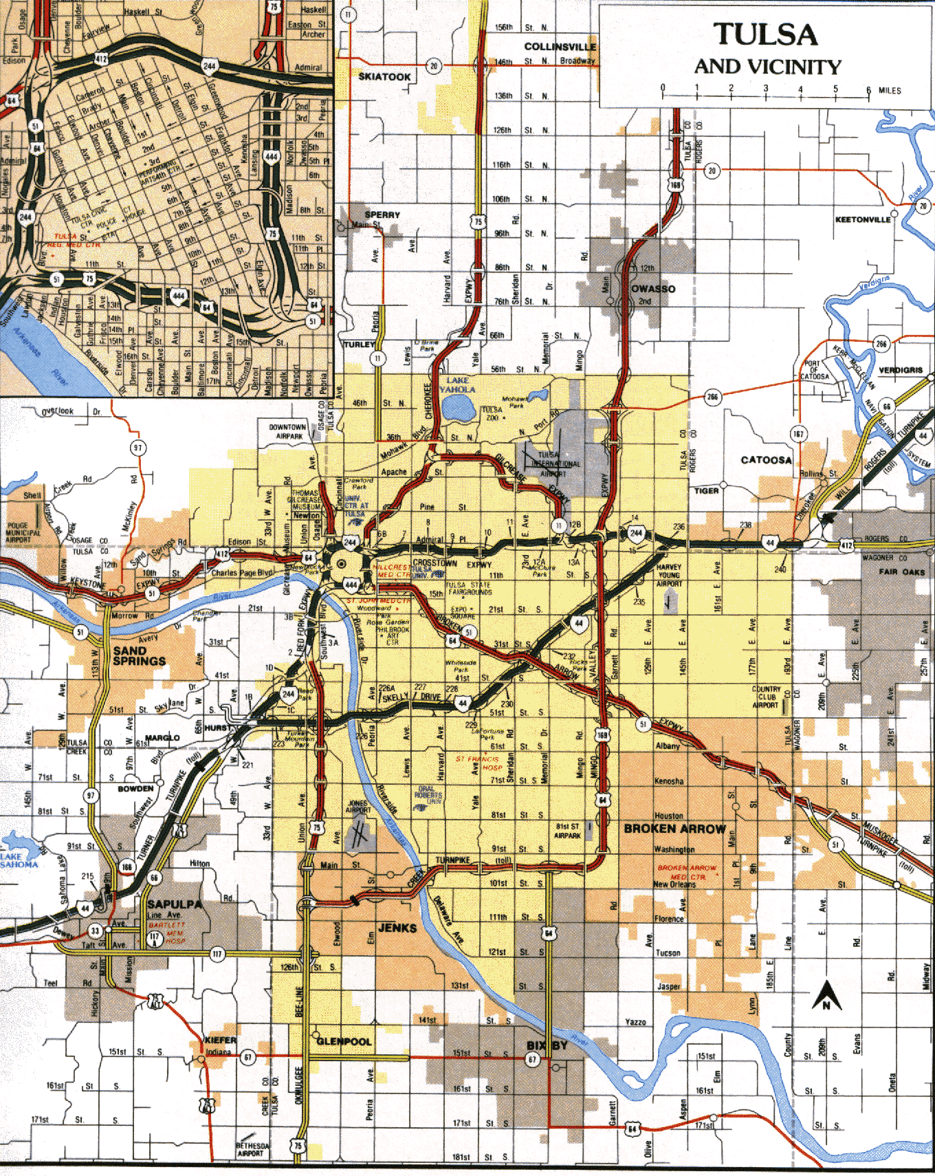 tulsa oklahoma tourist map Oklahoma City Map Tourist Attractions