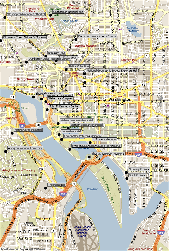 Washington Map Tourist Attractions ToursMaps