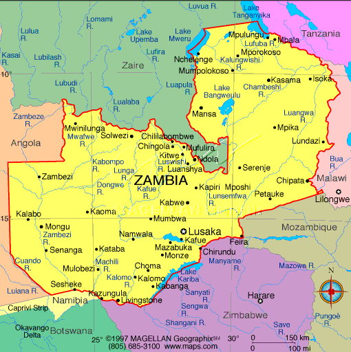 zambia map Zambia Map