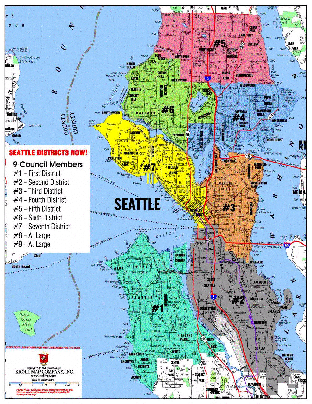 7 2 map large Seattle Map
