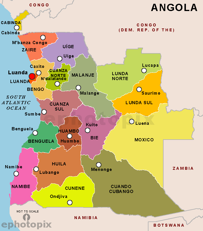 angola province map Angola Map