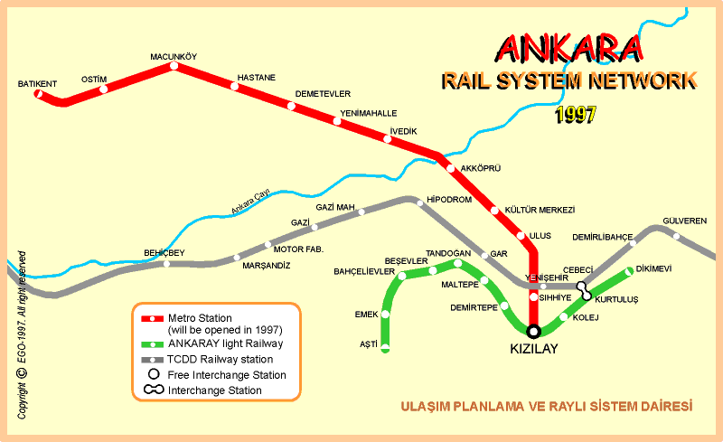 ankara subway map  1 Ankara Subway Map
