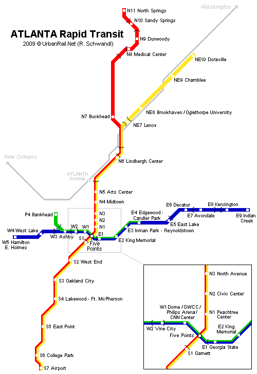 atlanta 1 Atlanta Subway Map