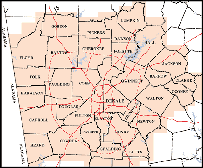 atlanta metro map  5 Atlanta Metro Map