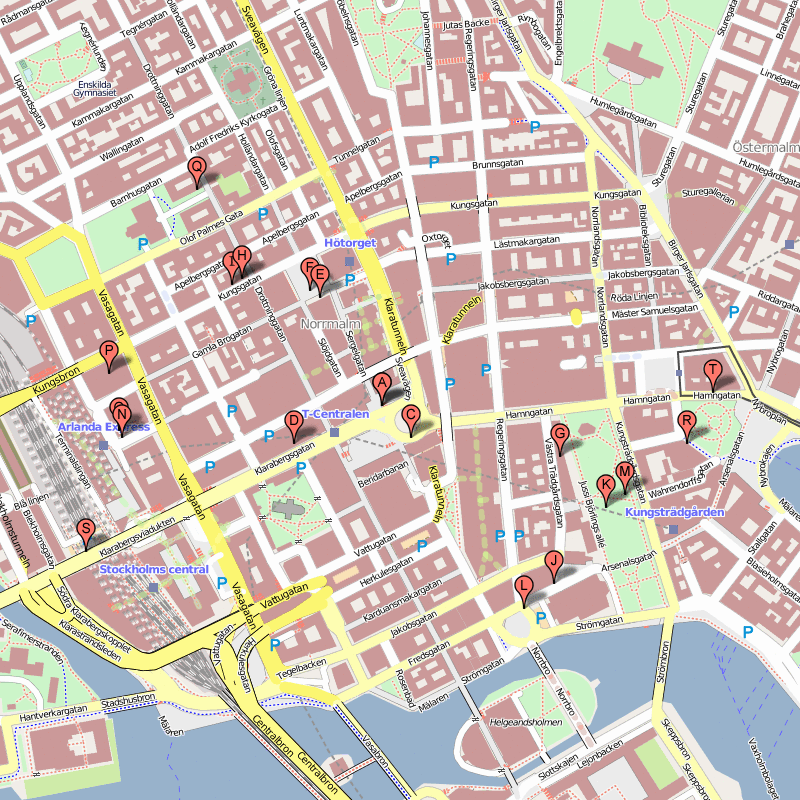attractions stockholm Sweden Map Tourist Attractions