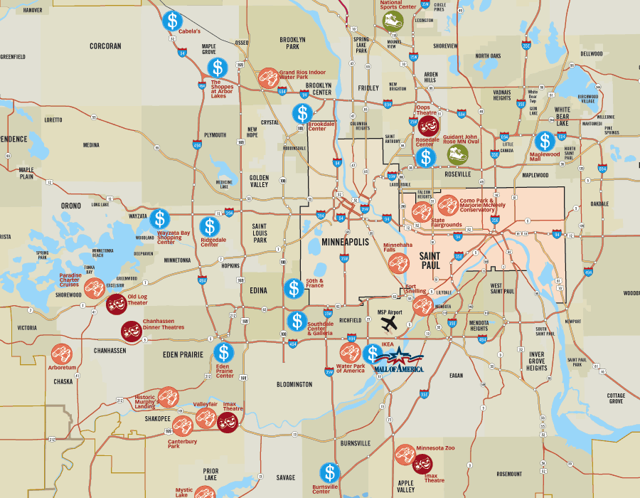 attractionsmap Minneapolis St. Paul Subway Map