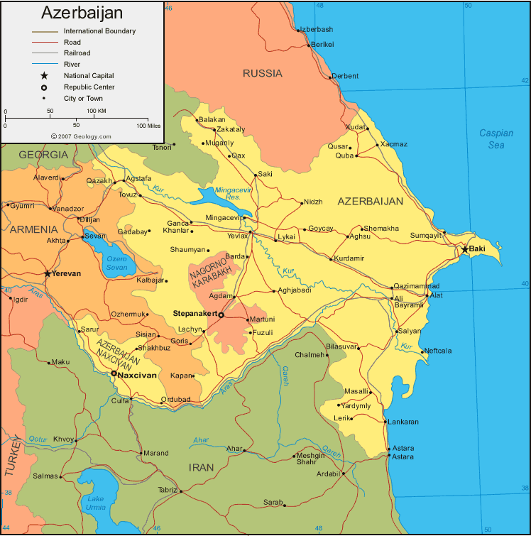 azerbaijan map  11 Azerbaijan Map