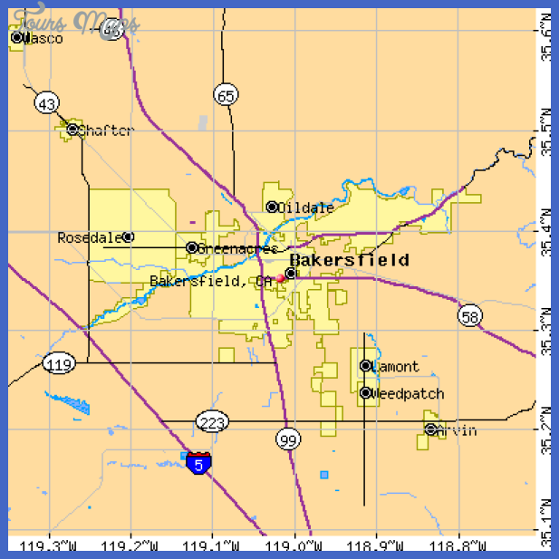 bakersfield city limits map mediumthumb Bakersfield Metro Map