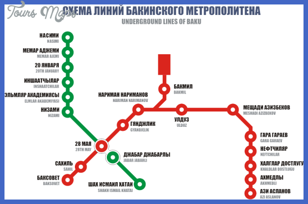 baku metro map Azerbaijan Subway Map