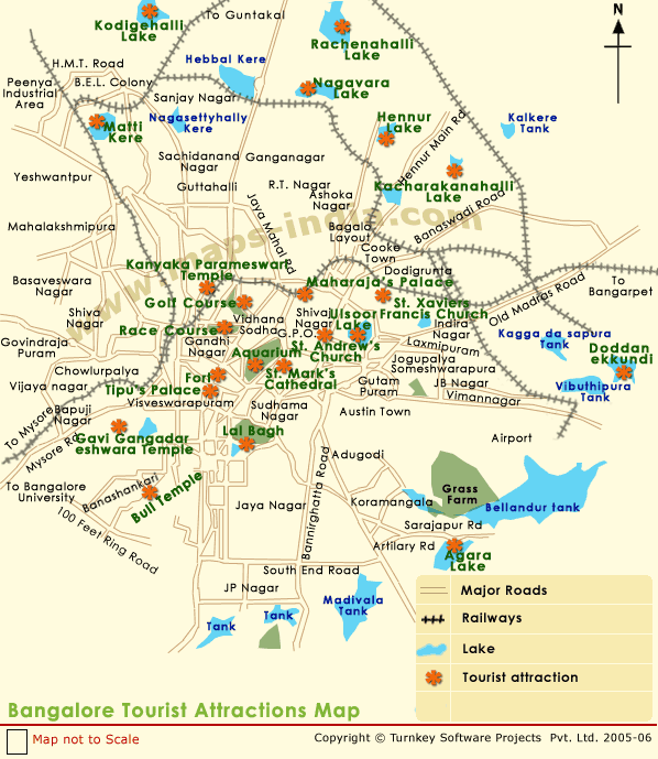 bangloretourist attractions Kolkata Map Tourist Attractions