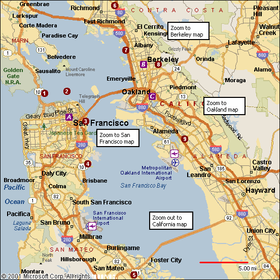 bayarea San Francisco Oakland Subway Map