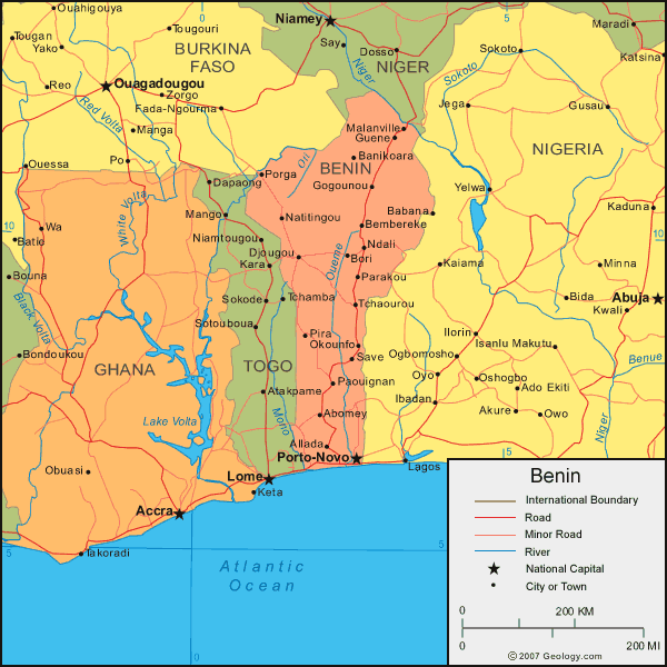 benin map Benin Map