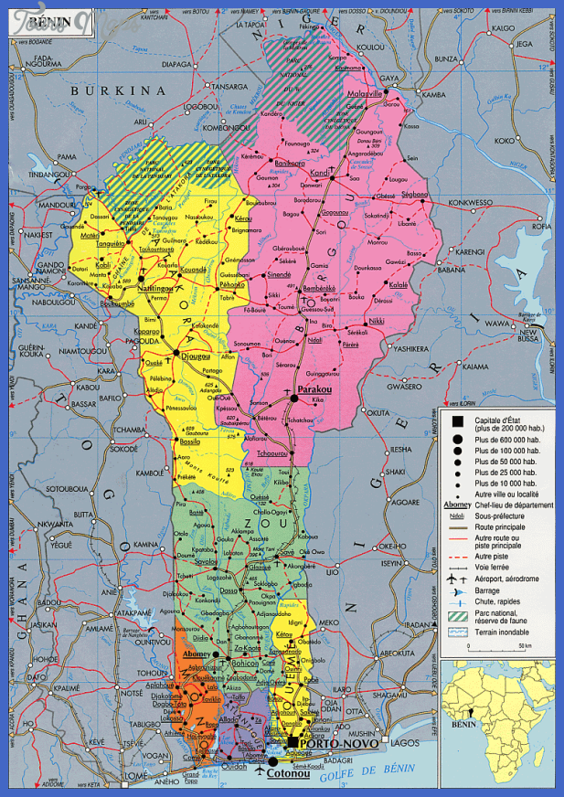 benin political map 2 Benin Map
