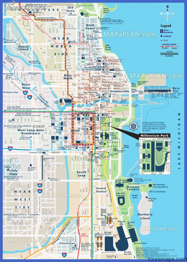 chicago top tourist attractions map 03 street road name plan central most popular point interest elevated metra stops high resolution Lincoln Map Tourist Attractions