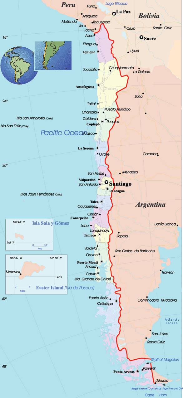 chile mapa Chile Map