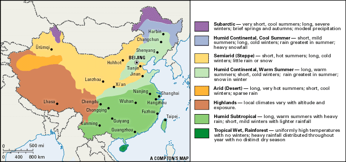 china climate zone map  2 China climate zone map