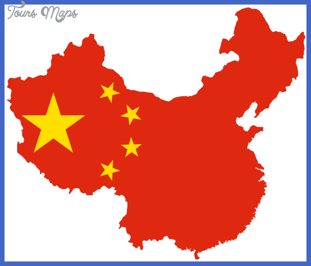 china map flag  0 China map flag