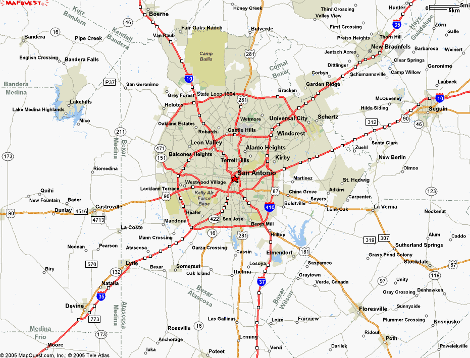 San Antonio Map