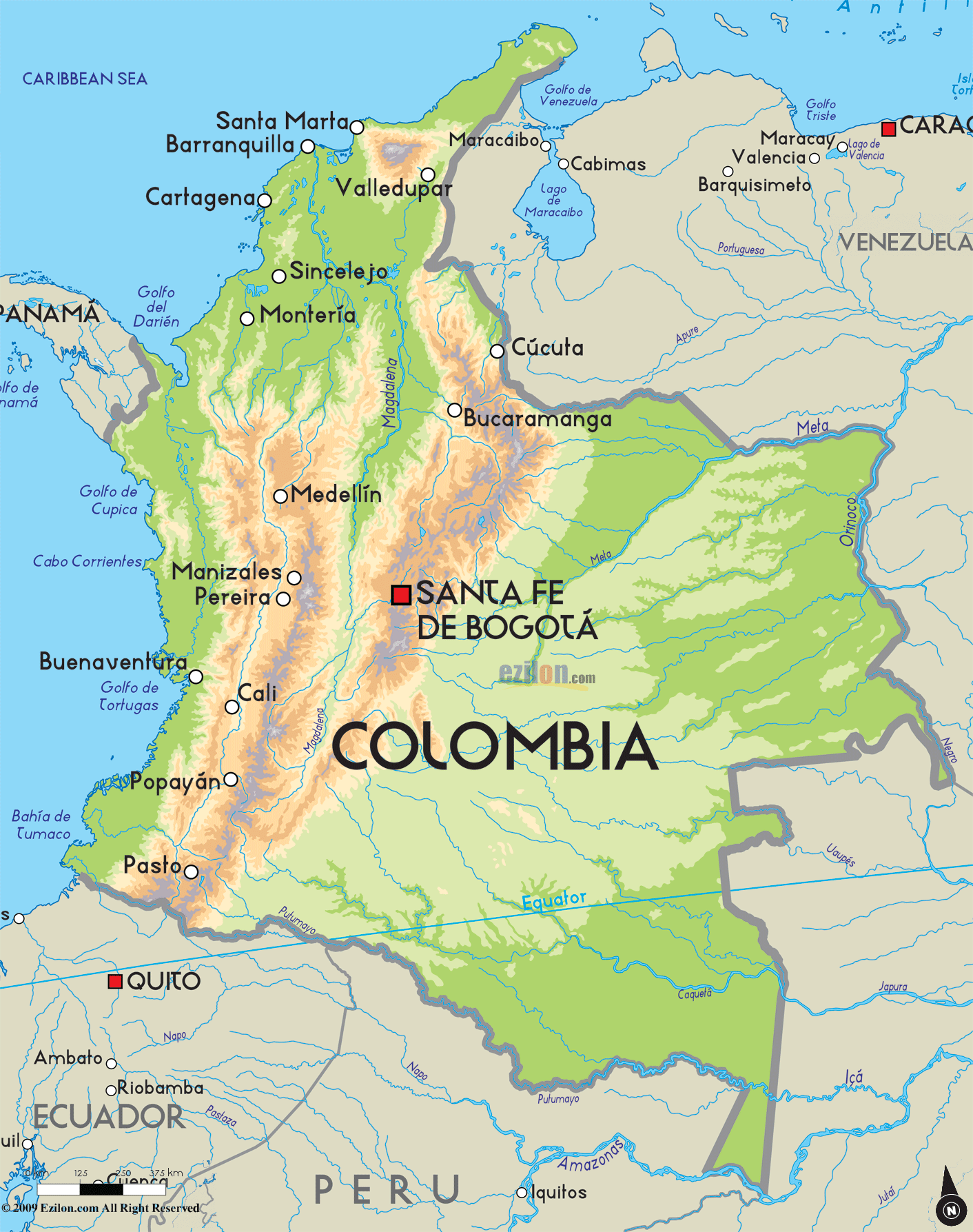 clombia map Colombia Map