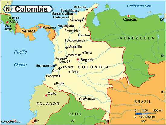 colombia Colombia Map