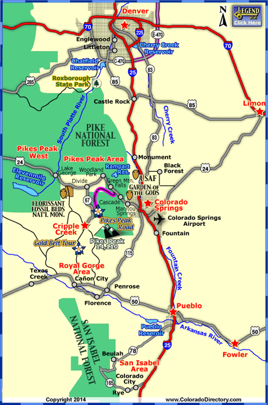 Colorado Springs Map ToursMaps